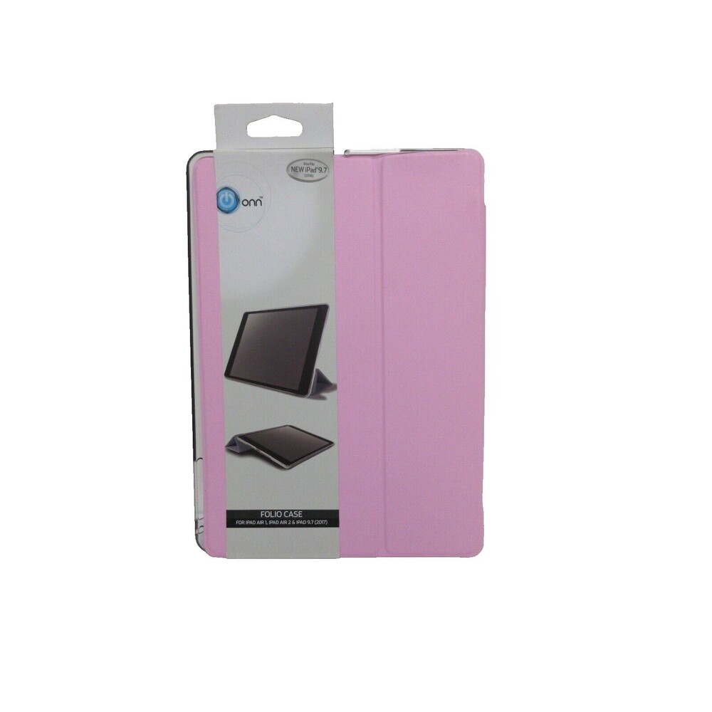 New ONN Folio Case for iPad Air 1, iPad Air 2 & iPad 9.7 - Pink  Magnetic Closur
